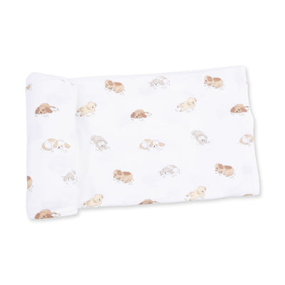 Angel Dear Puppy Snuggle Club Swaddle Blanket