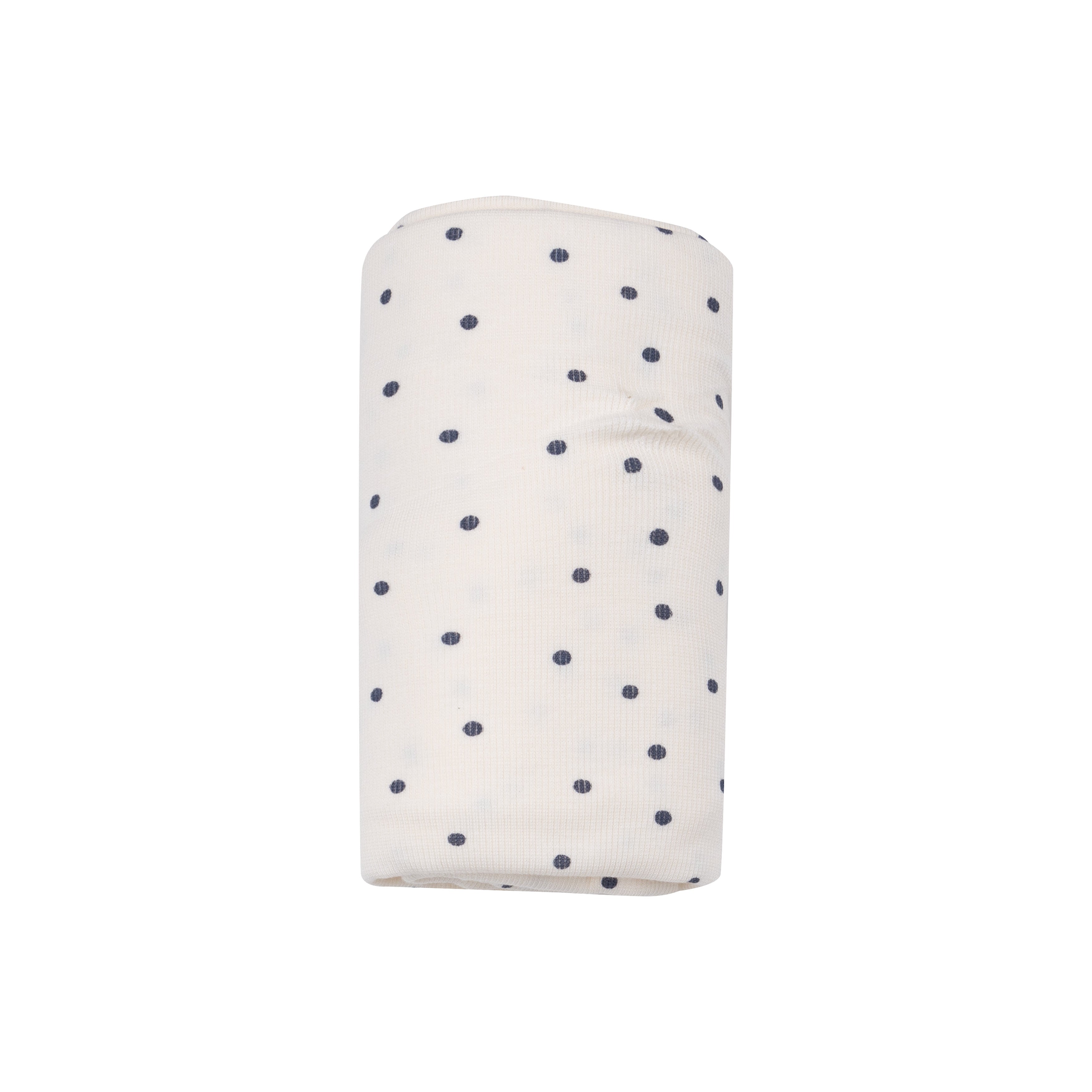 Ribbed Navy Mini Dot Swaddle Blanket