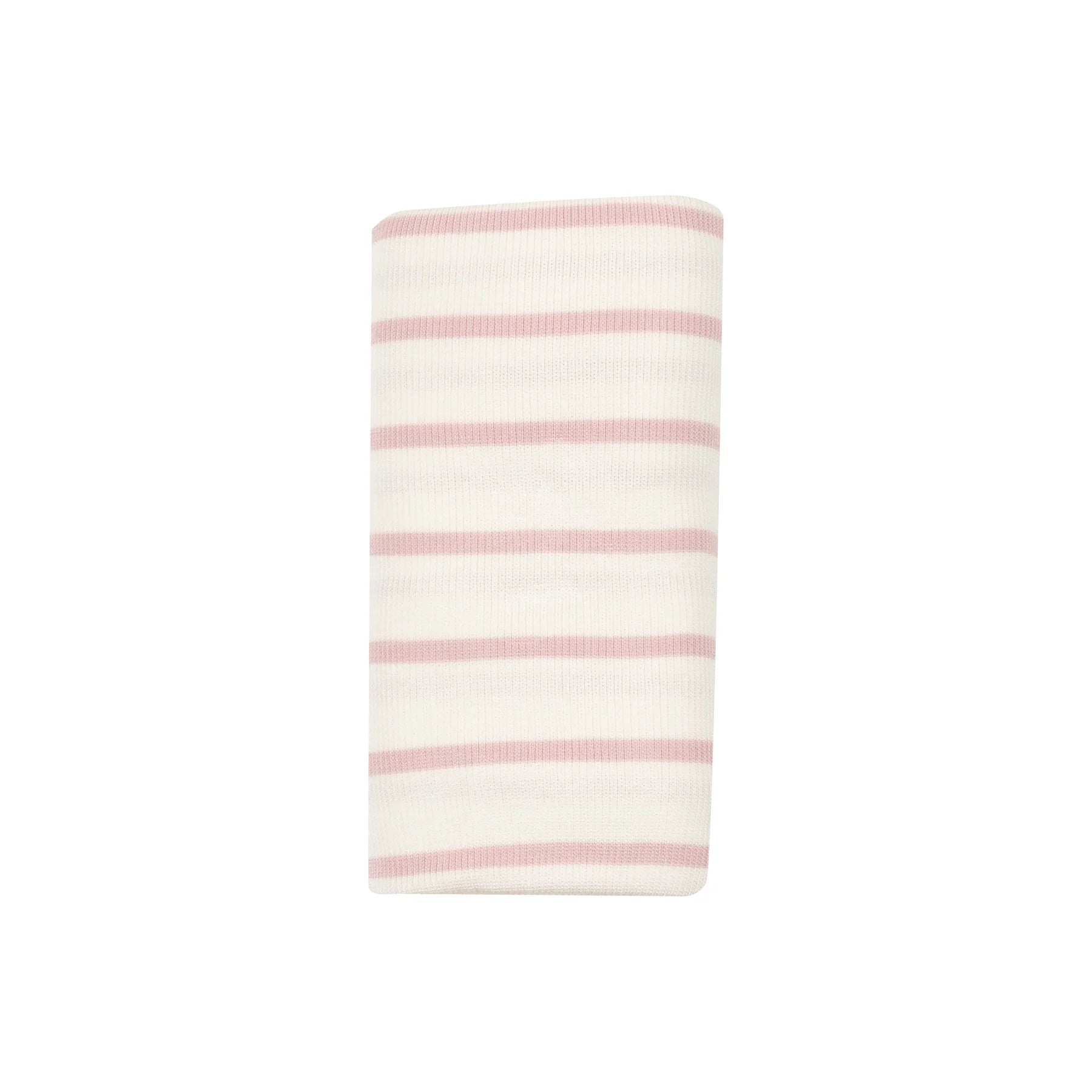 Silver Pink + Sugar Swizzle Ribbed Swaddle Blanket - Twinkle Twinkle Little One