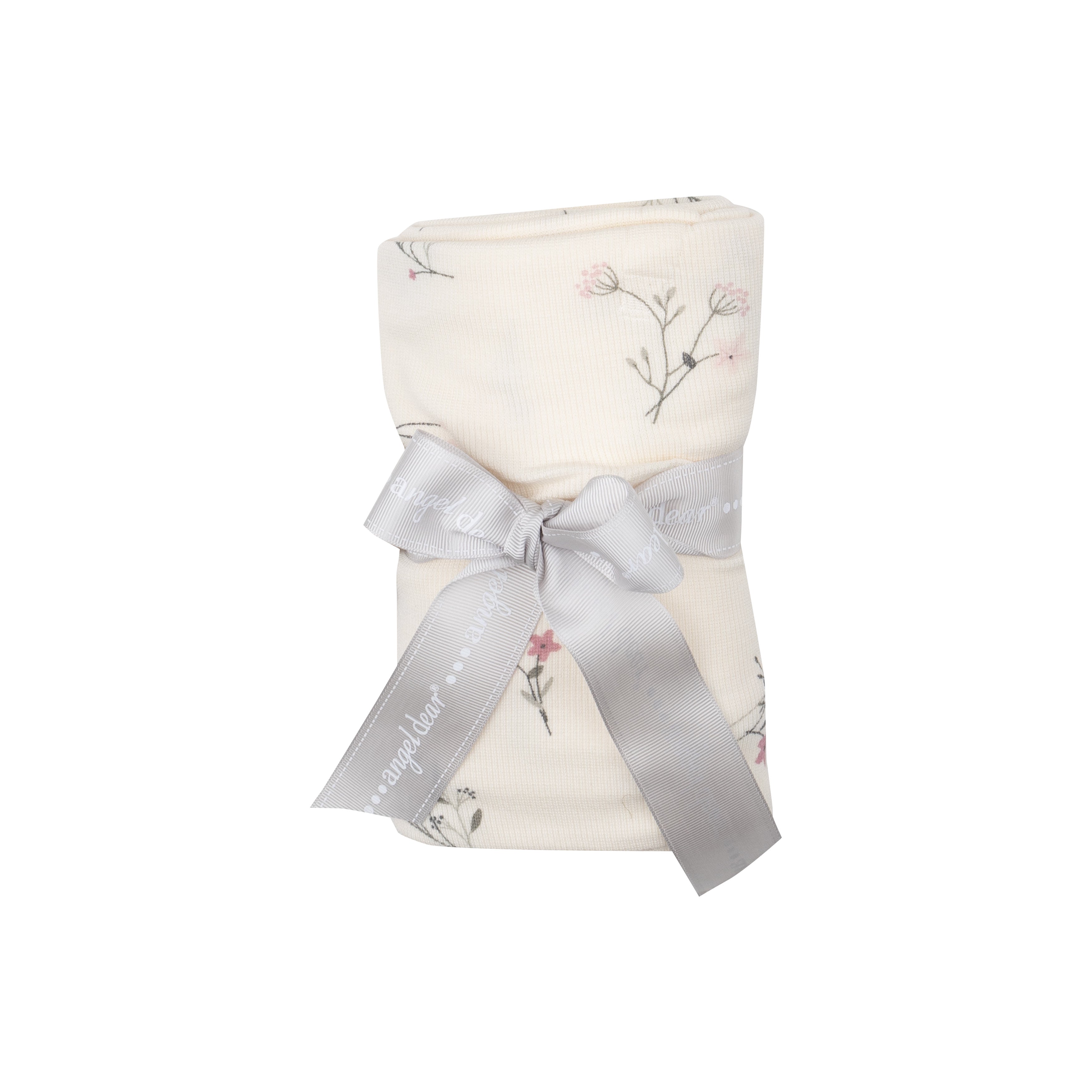 Ribbed Wispy Floral Swaddle Blanket - 0