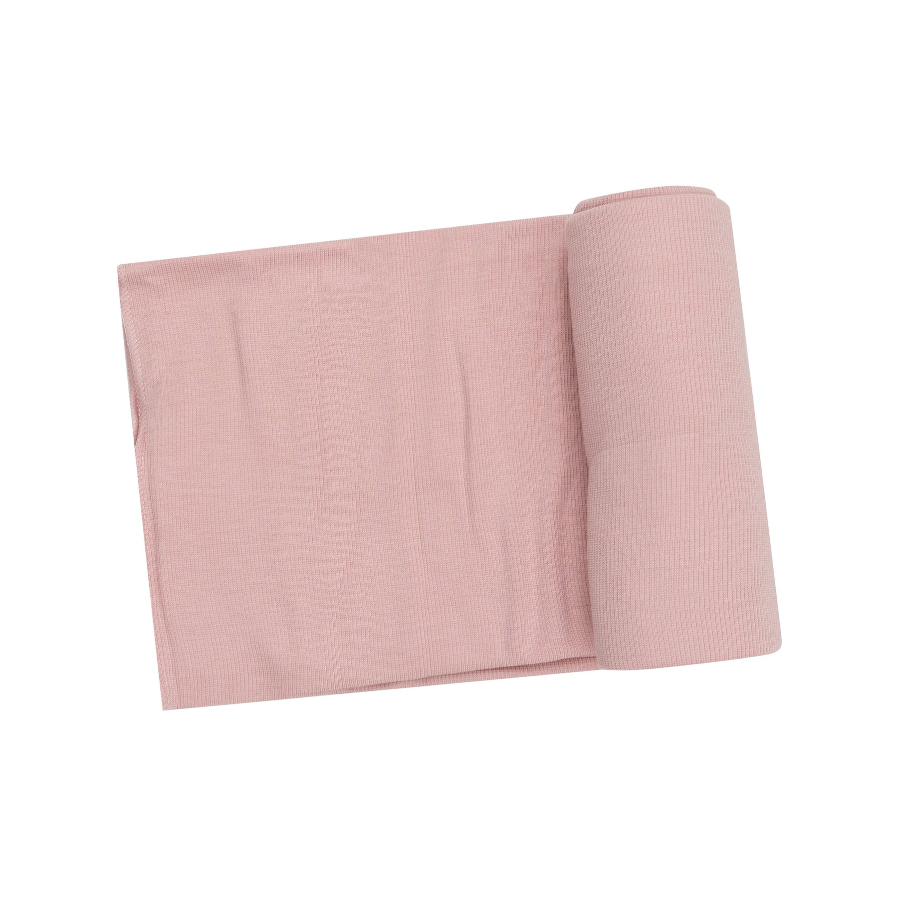 Ribbed Silver Pink Swaddle Blanket