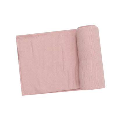 Ribbed Silver Pink Swaddle Blanket - Twinkle Twinkle Little One