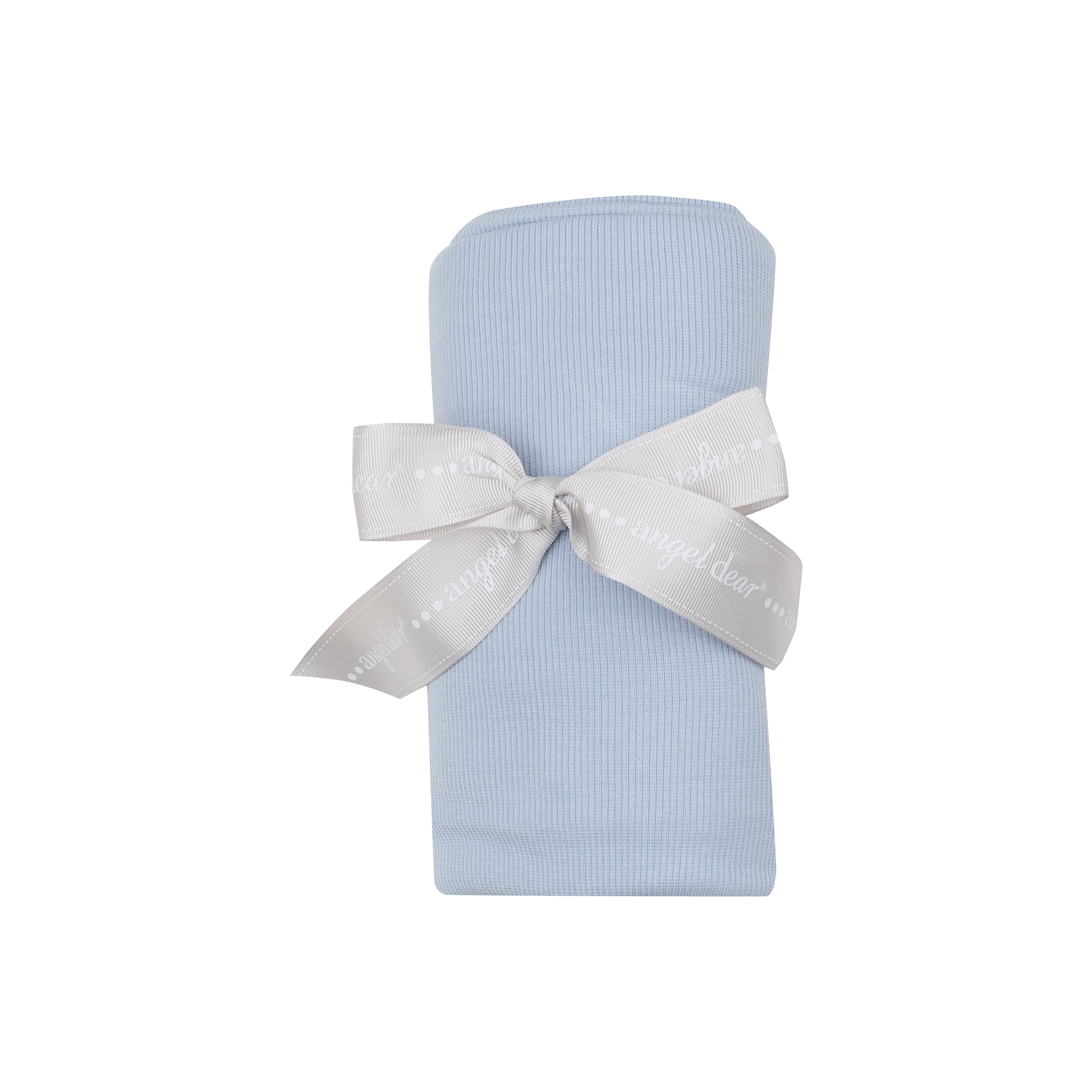 Ribbed Subdued Blue Swaddle Blanket - 0