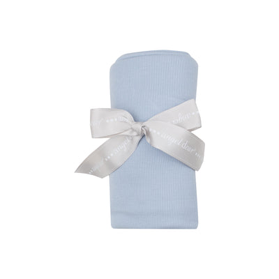Ribbed Subdued Blue Swaddle Blanket - Twinkle Twinkle Little One