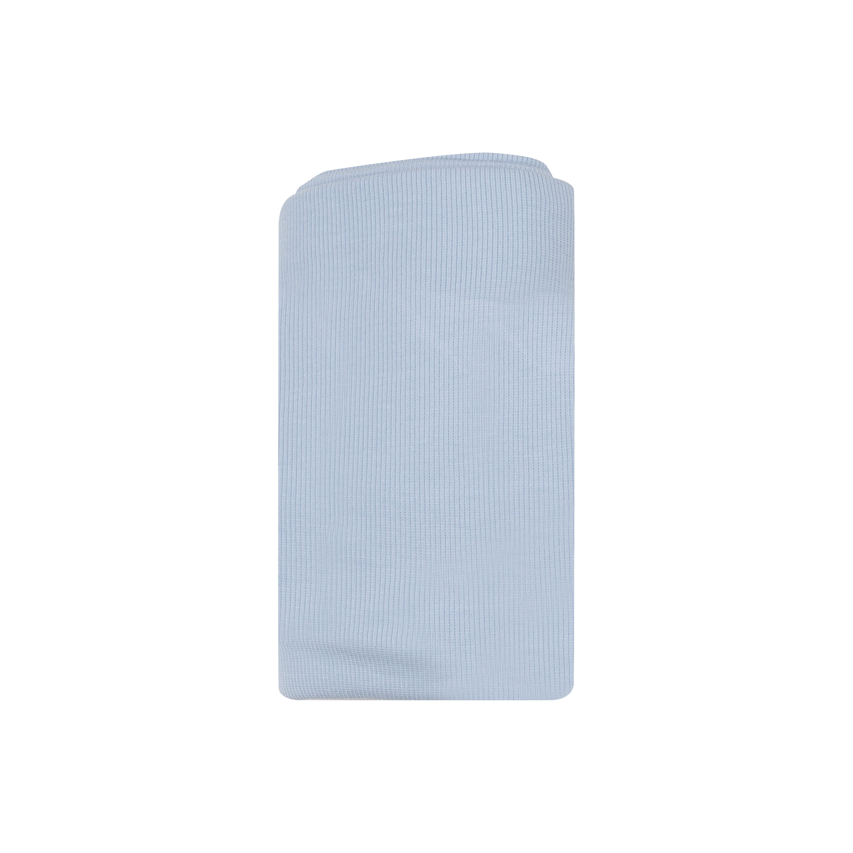 Ribbed Subdued Blue Swaddle Blanket