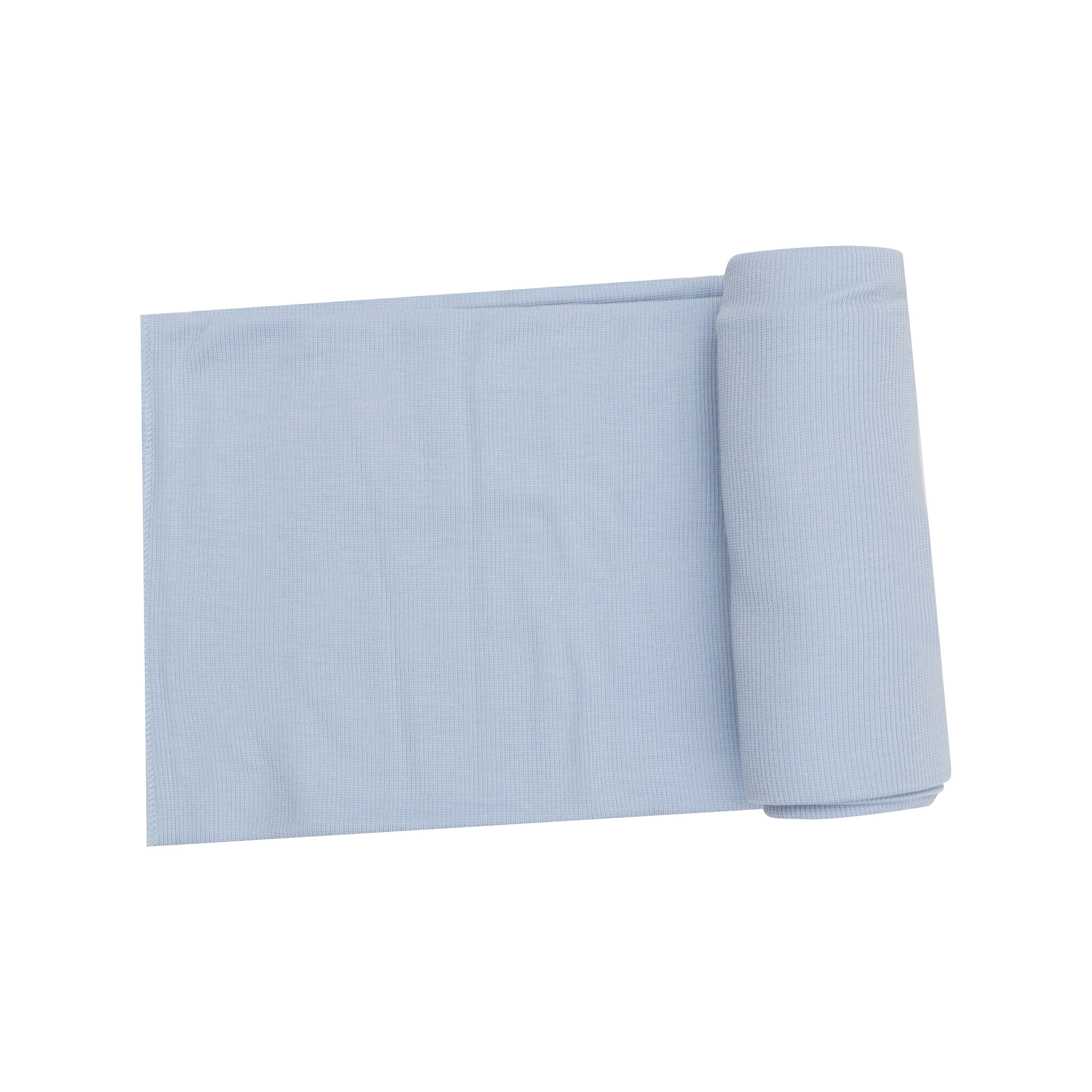 Ribbed Subdued Blue Swaddle Blanket