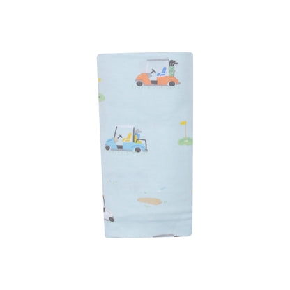 Golf Carts Blue Swaddle Blanket - Twinkle Twinkle Little One