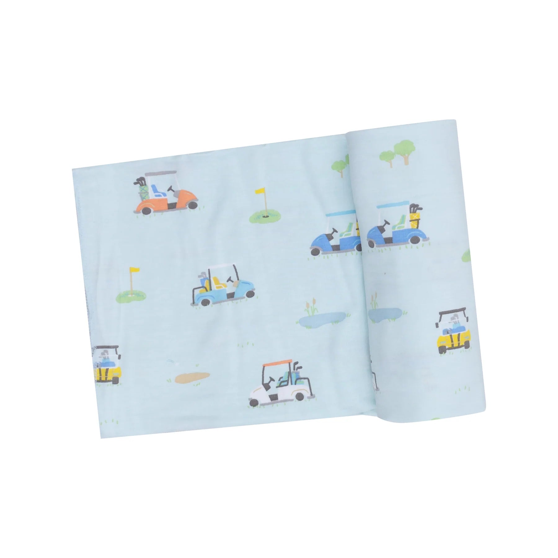 Golf Carts Blue Swaddle Blanket - Twinkle Twinkle Little One