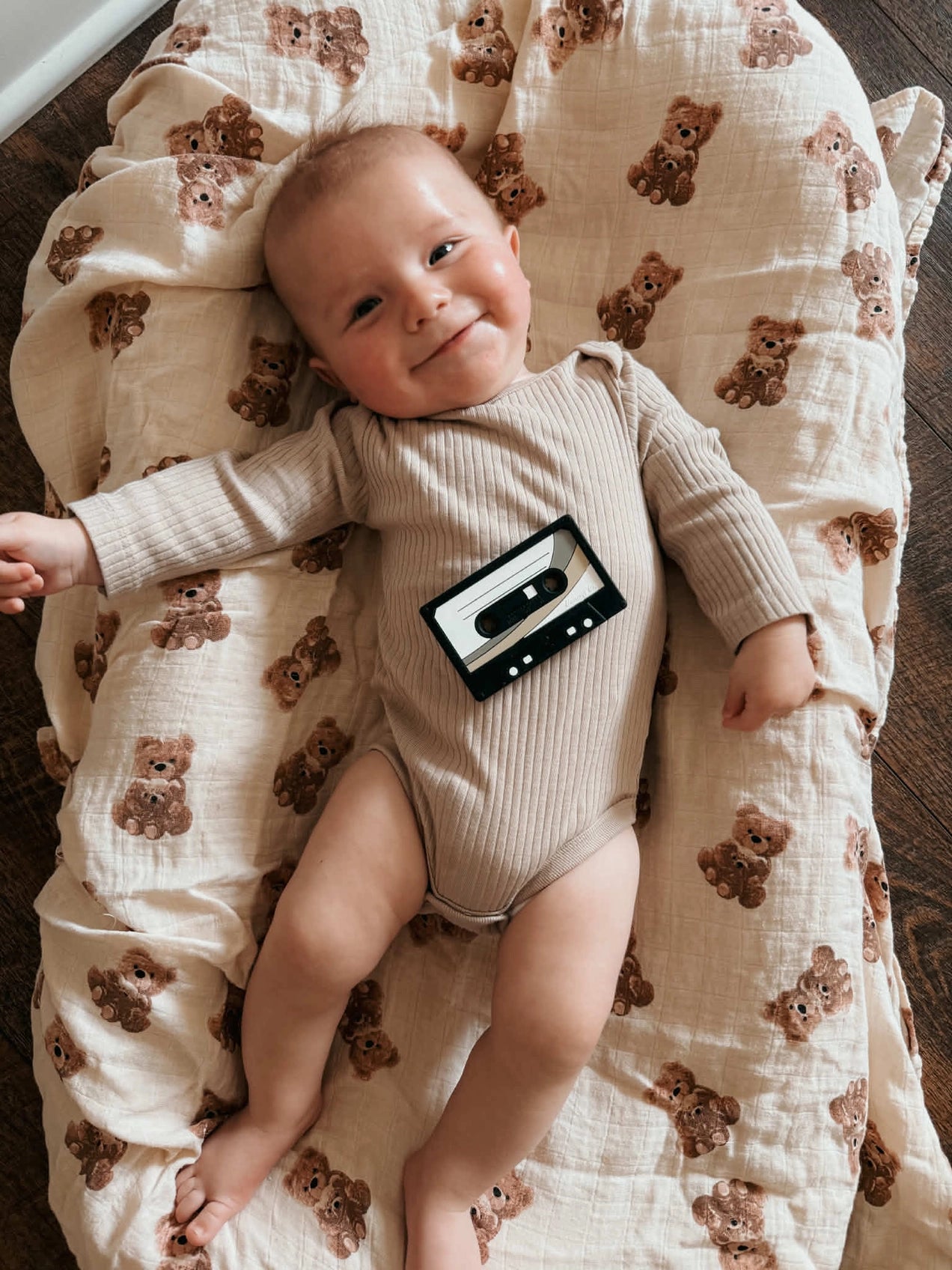 Cassette Mix Tape Teether-Black : Retro 80s & 90s