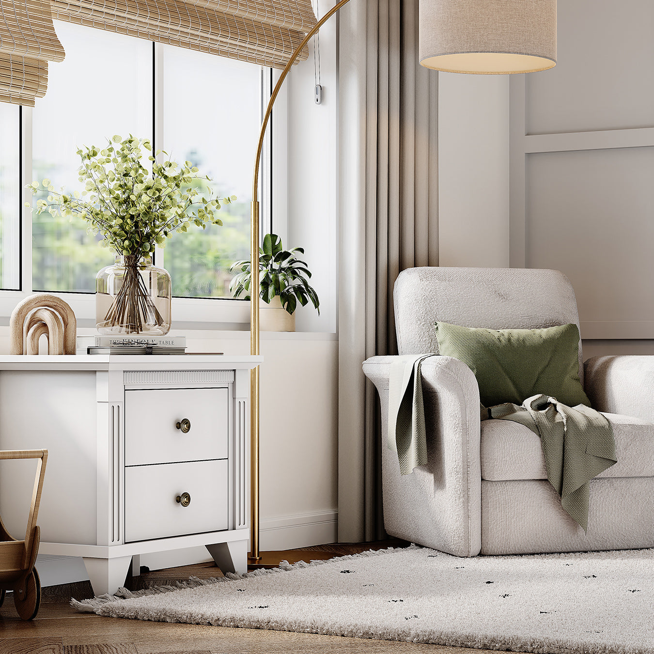 Silva Furniture Edison Nightstand | Nursery Side Table
