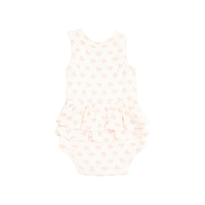 Vintage Mini Bows Ruffle Tank Bubble - Twinkle Twinkle Little One