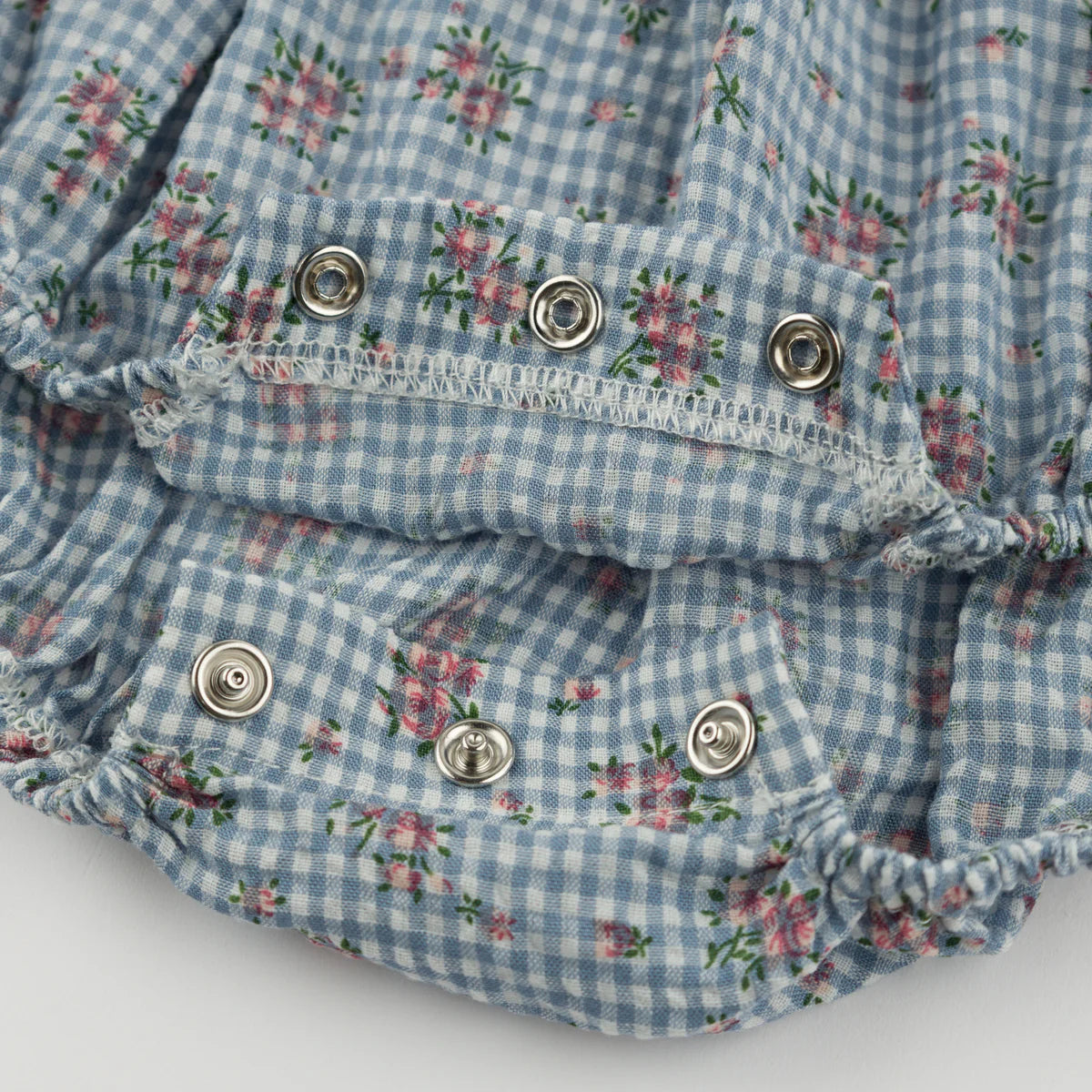 Denim Harriet Romper - Dahlia Floral Print