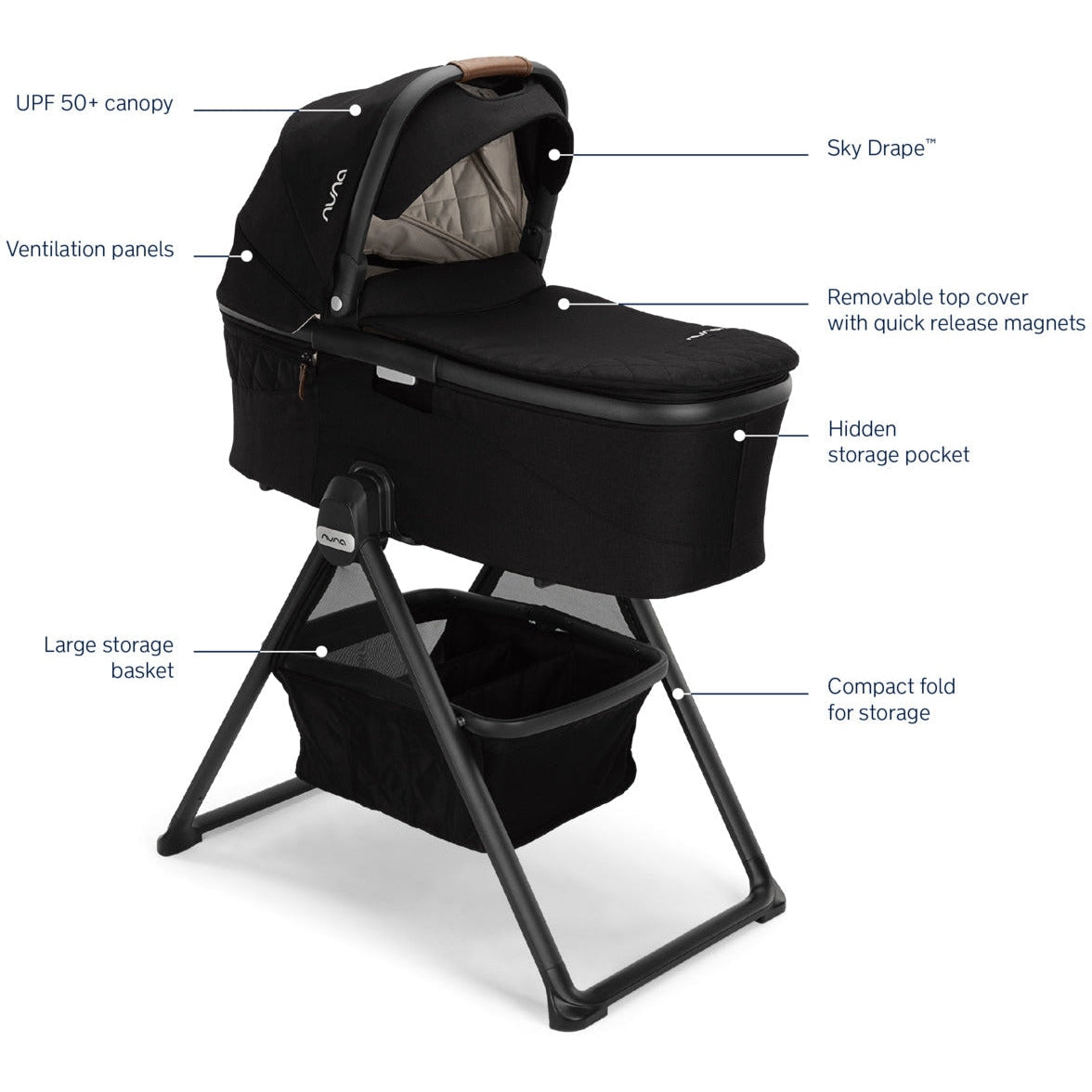 Nuna Demi Grow Bassinet + Stand - 0