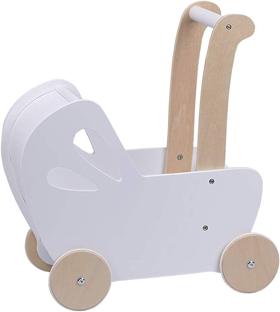 Dolls Stroller (Pram) - White - Twinkle Twinkle Little One