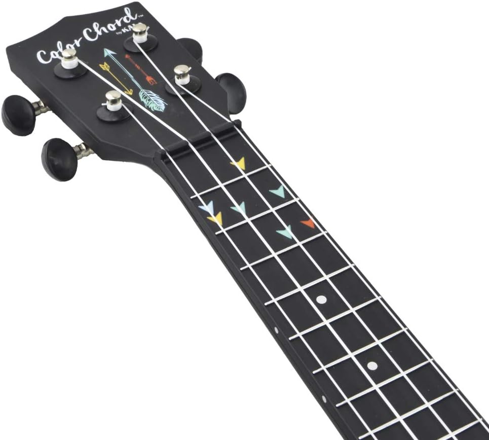 Learn to Play Color Cord Ukulele - Black - Twinkle Twinkle Little One