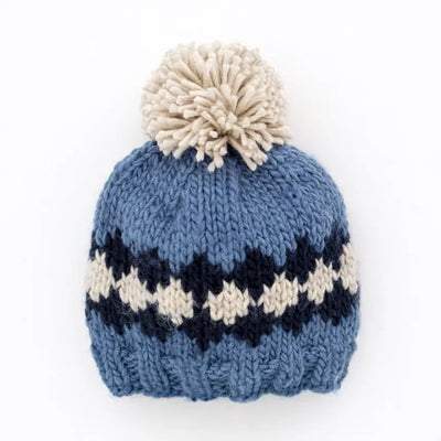 Geo Slate Blue Beanie Hat