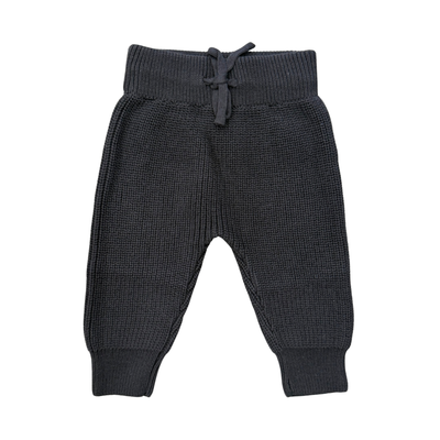 Baby Hello Knit Sweater & Pants Set - Charcoal