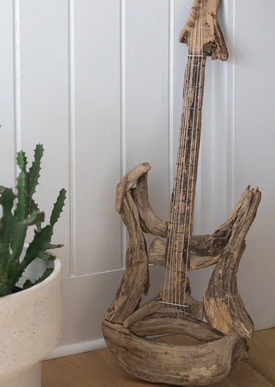 Driftwood Guitar with Strings - Twinkle Twinkle Little One
