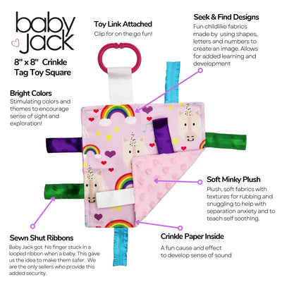 Unicorn and Rainbows Crinkle Sensory Toy