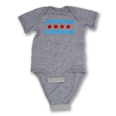Chicago Doodle Flag Onesie