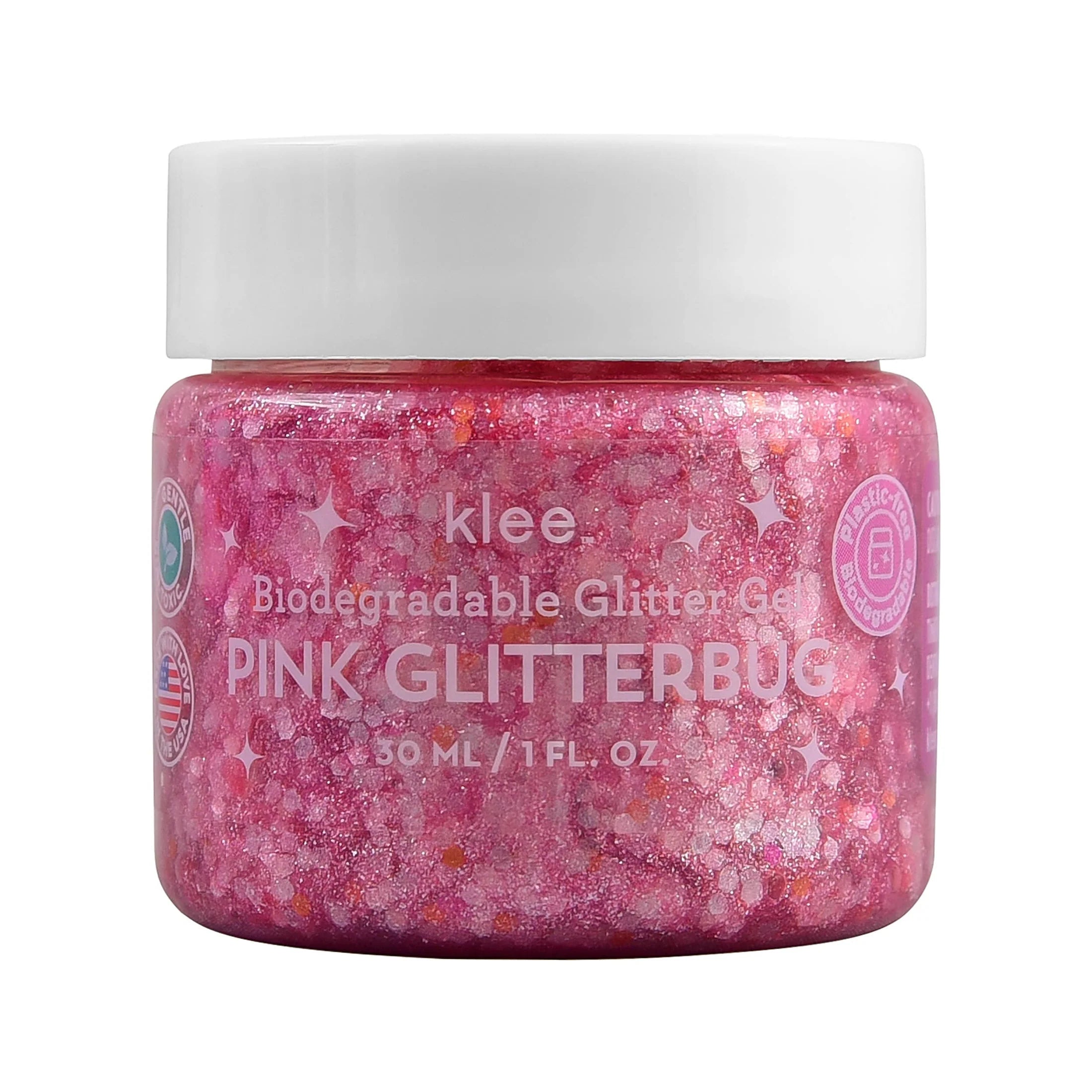 Pink Glitterbug - Klee Biodegradable Glitter Gel, 1 oz - Twinkle Twinkle Little One