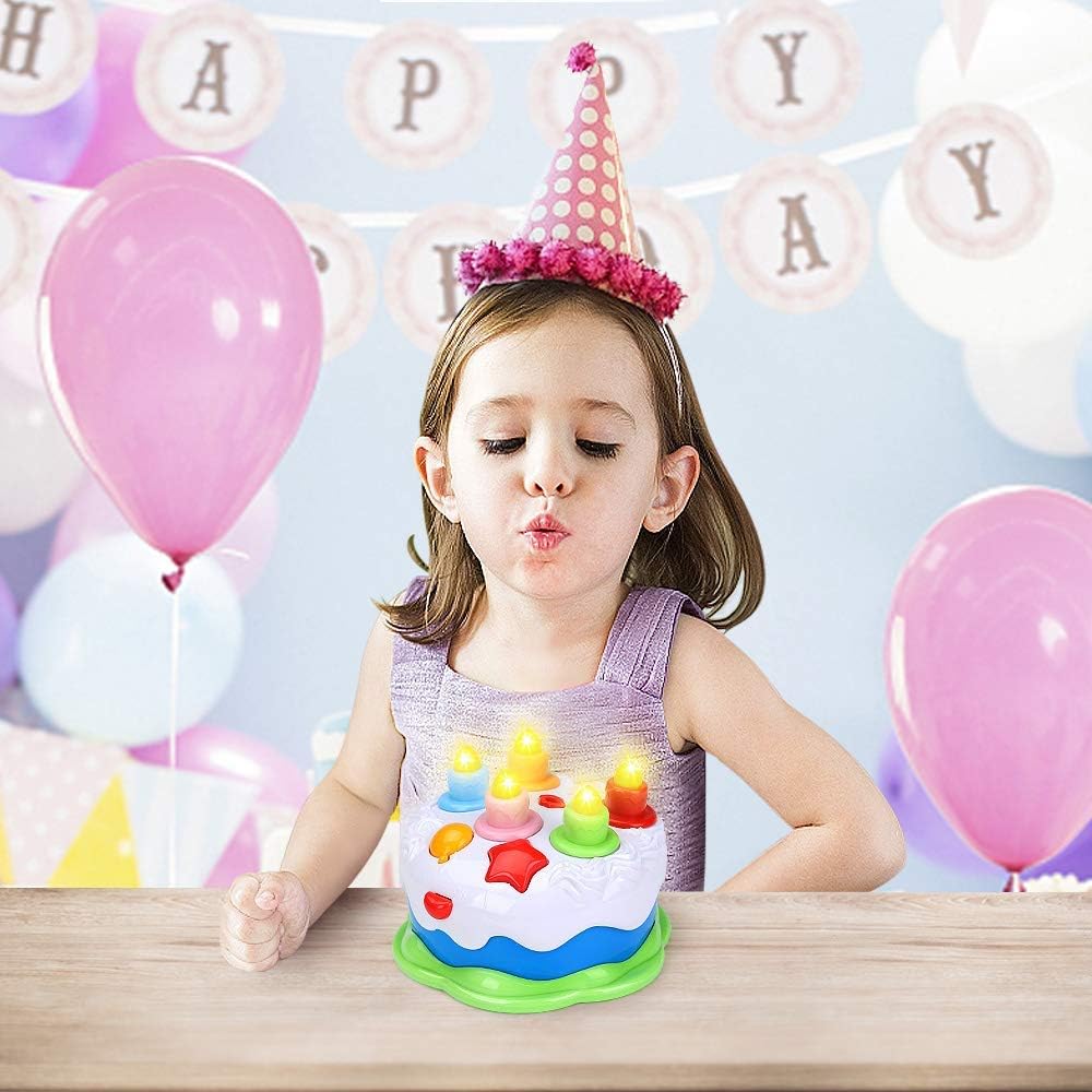 First Birthday Cake Toy - Music Cake Toys with Counting and Blow Candles Singing Toys - Twinkle Twinkle Little One