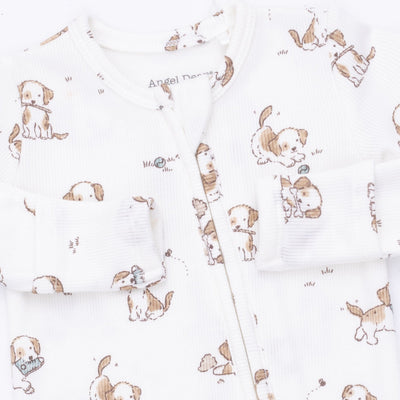 Angel Dear Explorer Puppy Blue 2 Way Zipper Footie