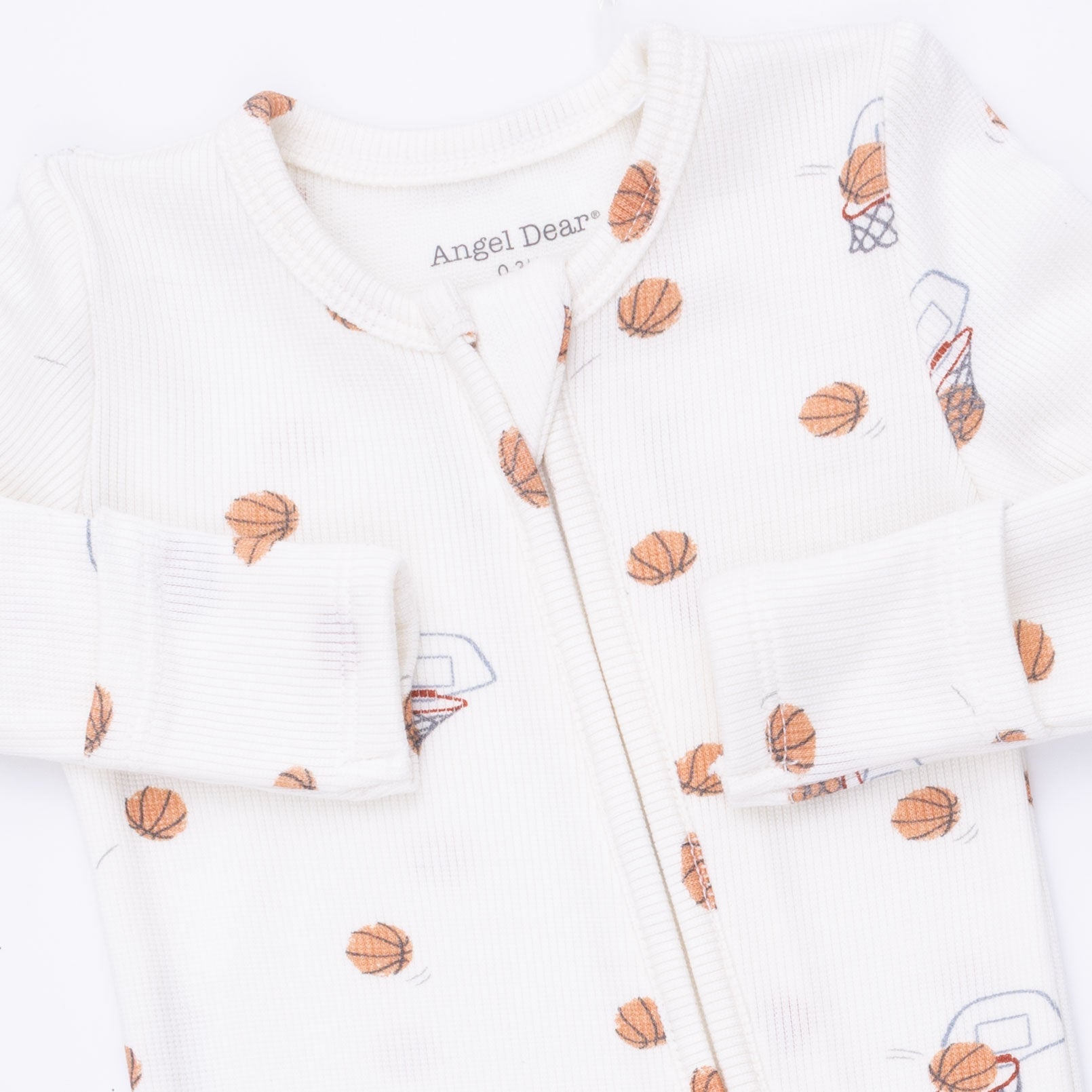 Angel Dear Mini Basketballs 2 Way Zipper Footie