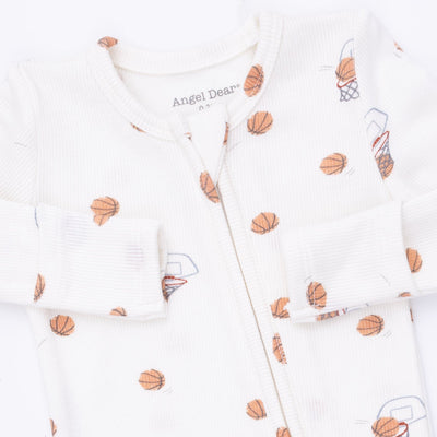 Angel Dear Mini Basketballs 2 Way Zipper Footie