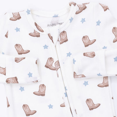 Angel Dear Mini Cowboy Boots 2 Way Zipper Footie