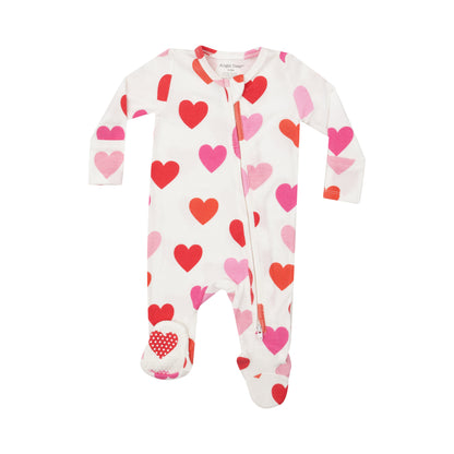 Big Hearts Bamboo 2 Way Zipper Footie - Twinkle Twinkle Little One