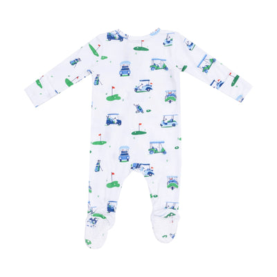 Vintage Golf Carts Blue 2 Way Zipper Footie - Twinkle Twinkle Little One