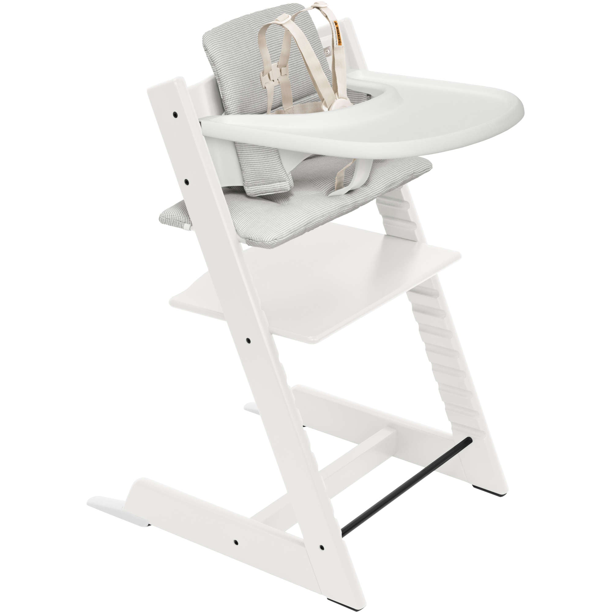 Buy white-nordic-grey-cushion Stokke Tripp Trapp High Chair² with Cushion + Stokke Tray