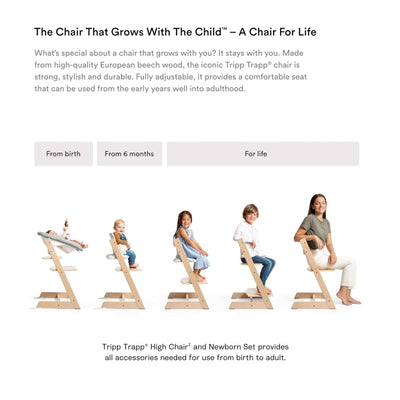 Stokke Tripp Trapp High Chair² with Cushion, Tray and Newborn Set