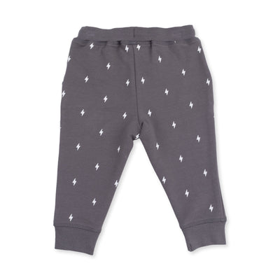 Angel Dear Lightning Bolt French Terry Drop Sleeve Sweatshirt & Jogger Pant