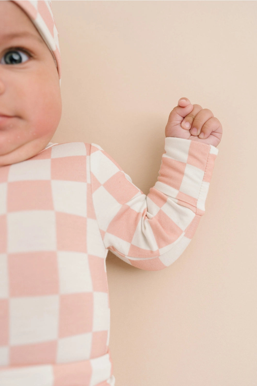 Pink Checkered Bamboo Three Piece Set - Newborn - Twinkle Twinkle Little One