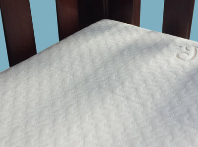 Premium Organic Cotton/Poly Blend Crib Mattress Cover - Waterproof
