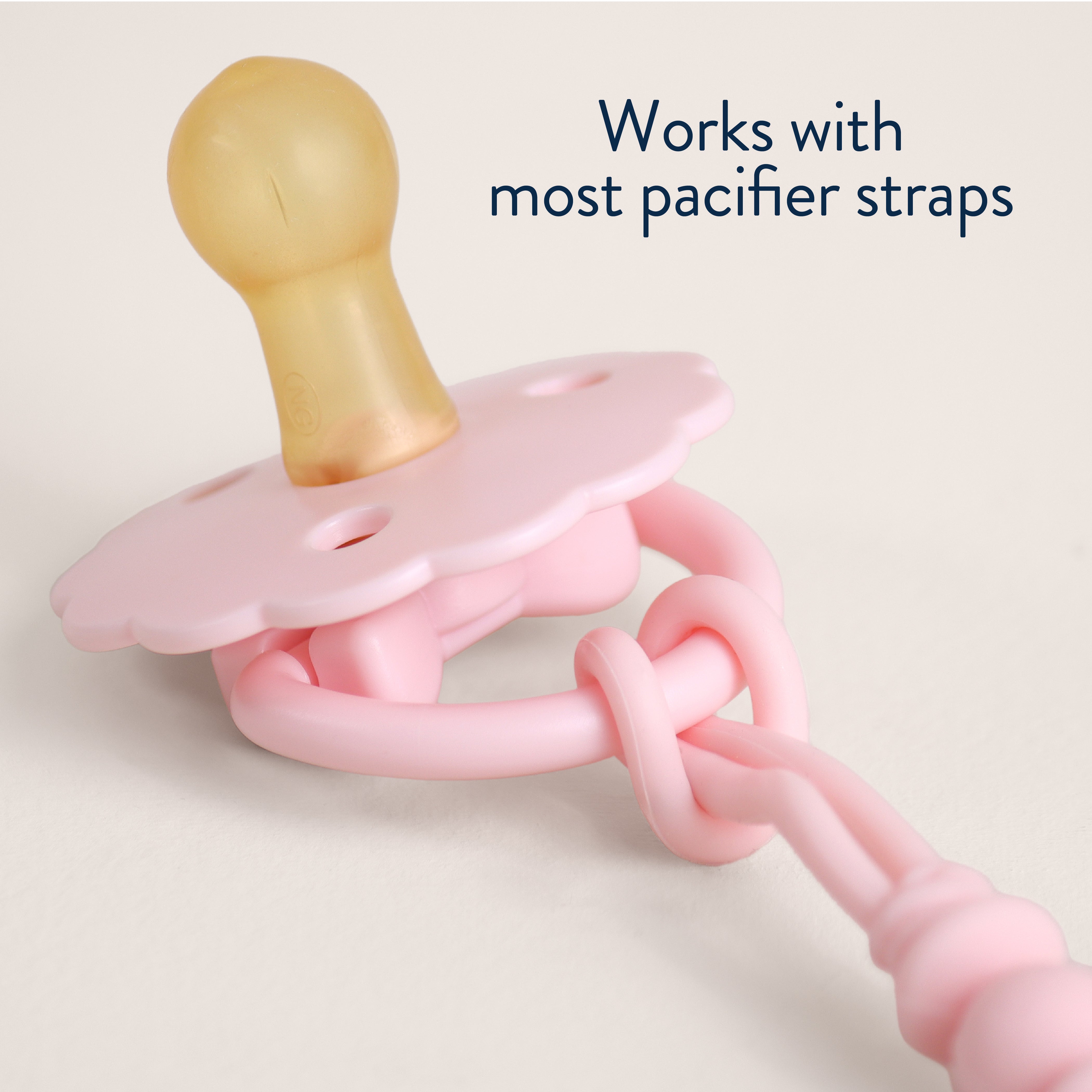 Itzy Ritzy Itzy Soother Natural Rubber Pacifier | Pink Bow