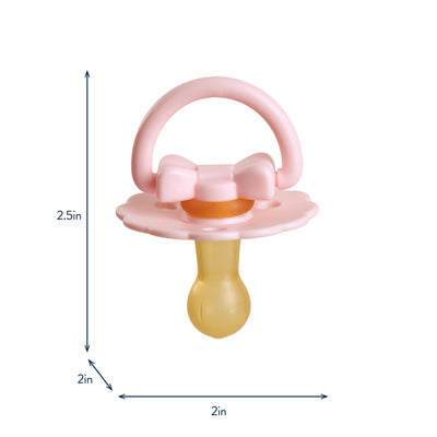 Itzy Ritzy Itzy Soother Natural Rubber Pacifier | Pink Bow