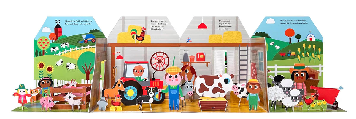 Fold-Out + Play: Farm: Build your own 3D farm with interactive play pieces and stickers