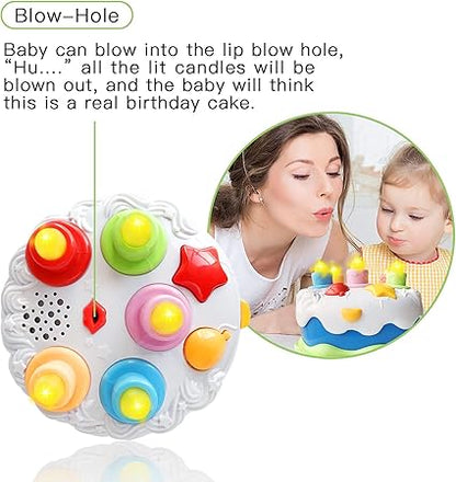 First Birthday Cake Toy - Music Cake Toys with Counting and Blow Candles Singing Toys - Twinkle Twinkle Little One