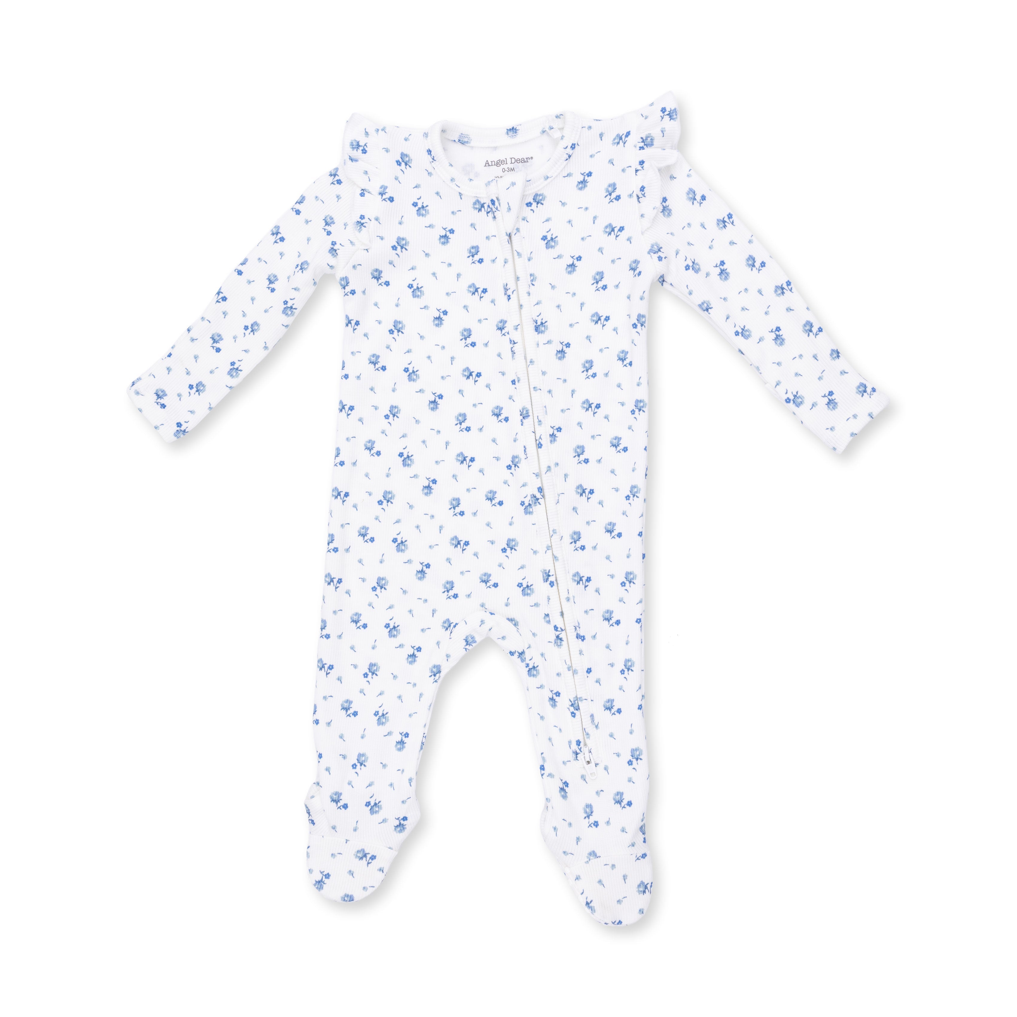 Angel Dear Joli Rosette 2 Way Ruffle Sleeve Zipper Footie