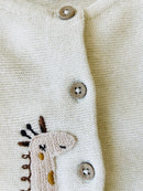 Animal Safari Embroidered Baby Organic Cardigan Sweater - Twinkle Twinkle Little One