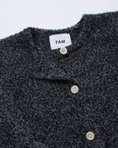 7 A.M. Enfant Fuzzy Long Sleeve Romper - Black Melange - Twinkle Twinkle Little One