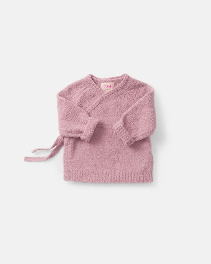 7 A.M. Enfant Fuzzy Wrap Top - Ash Rose - Twinkle Twinkle Little One