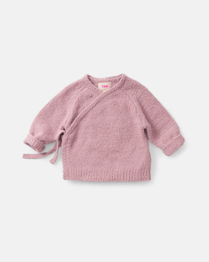 7 A.M. Enfant Fuzzy Wrap Top - Ash Rose - Twinkle Twinkle Little One