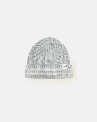 7 A.M. Chunky Tennis Beanie - Pearl Grey Ecru - Twinkle Twinkle Little One