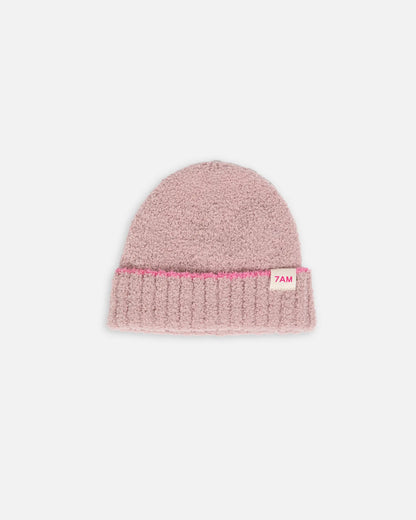 7 A.M. Fuzzy Beanie - Ash Rose - Twinkle Twinkle Little One
