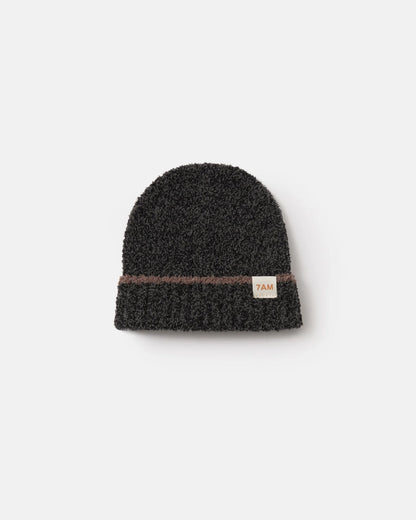 7 A.M. Fuzzy Beanie - Black Melange - Twinkle Twinkle Little One