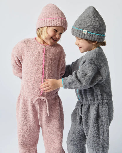 7 A.M. Fuzzy Beanie - Ash Rose - Twinkle Twinkle Little One